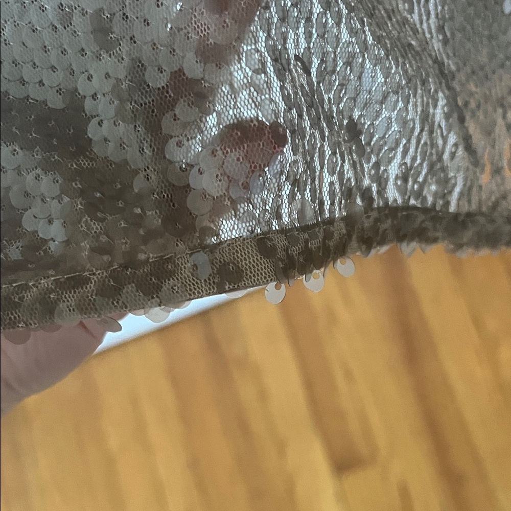 Boohoo Taupe Sequin Long Sleeve Midi Dress - Picture 4 of 10